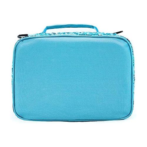  [아마존베스트]Le Vasty Mermaid Lunch Box for Girls Flip Sequin Insulated School Lunch Bag Durable Thermal Reusable Lunch Tote Glitter (Aqua Blue)