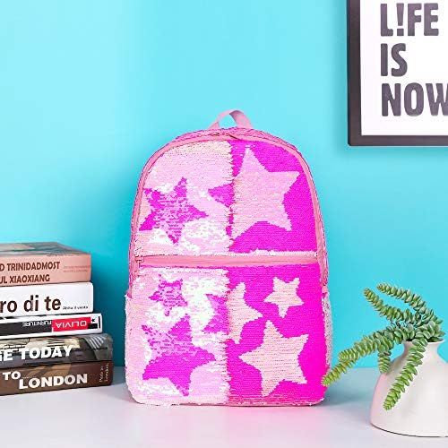  [아마존베스트]Le Vasty Sequin School Backpack for Girls Kids Cute Elementary Book Bag Bookbag Teen Glitter Sparkly Back Pack