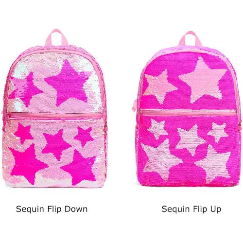  [아마존베스트]Le Vasty Sequin School Backpack for Girls Kids Cute Elementary Book Bag Bookbag Teen Glitter Sparkly Back Pack