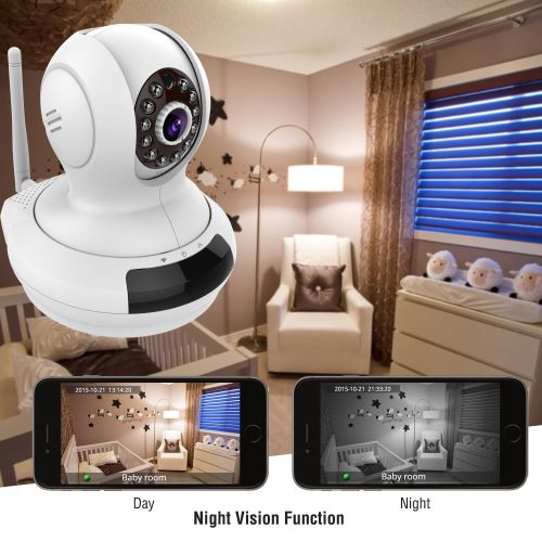  LeFun Wireless IP Security Camera Nanny Cam Supports 2.4G WiFi Two Way Audio Pan Tilt Motion Detection Night Vision Use for Home Surveillance Baby Pet Monitor