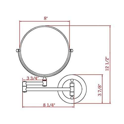  LeHang Two-sided Circular Mirror Dual Sided Wall Mount Makeup Mirror Oil Bronze Finish with 7X Magnification...