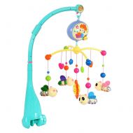 LeSharp Baby Musical Crib, Kid Baby Musical Crib Bed Cot Mobile Bee Animal Pendants Nusery Lullaby Toy Random Color