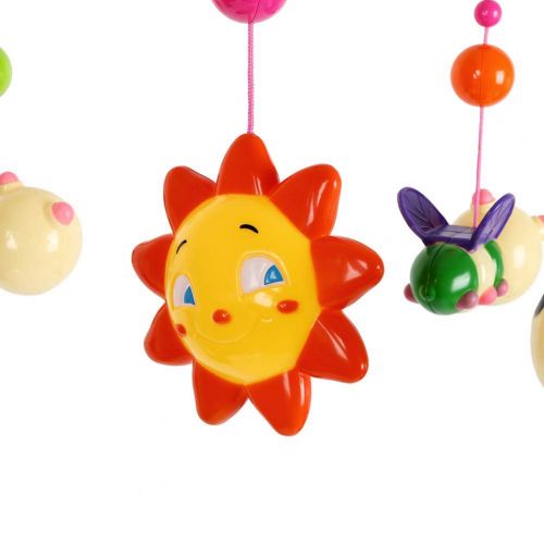  LeSharp Baby Musical Crib, Kid Baby Musical Crib Bed Cot Mobile Bee Animal Pendants Nusery Lullaby Toy Random Color