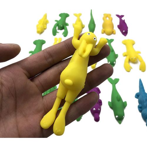  [아마존베스트]LeSharp Outdoor Toys, 1/5Pcs Lovely Octopus Sea Animal Stretchy Slingshot Finger Fling Toy Party Favor - Random Style 5pcs