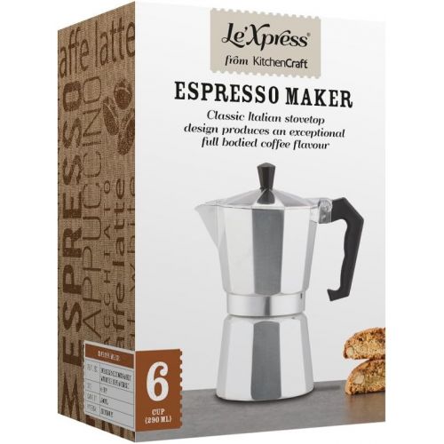  Lexpress Italian Style 6 Cup Espresso Maker