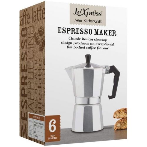  Lexpress Italian Style 6 Cup Espresso Maker