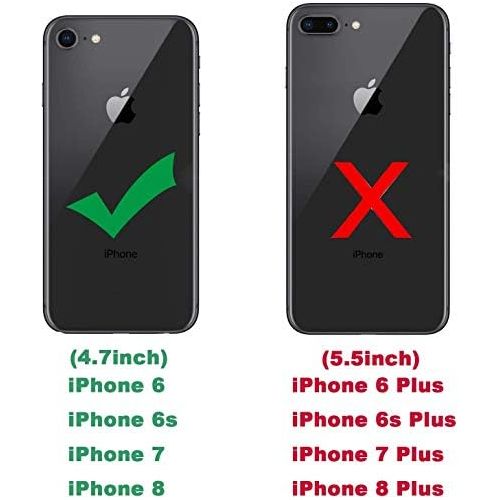  [아마존베스트]LeYi Compatible for iPhone 8 Case, iPhone 7 Case, iPhone 6s/ 6 Case with Tempered Glass Screen Protector [2 Pack], Military-Grade Protective Phone Case with Ring Kickstand for iPho