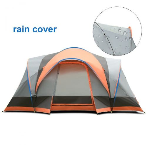  LeZhel Shop Brand New and Waterproof and Windproof 8 Persons Automatic Pop Up Hiking Tent with Bag, Two Doors are Extremely Convenient for Entering and Exiting