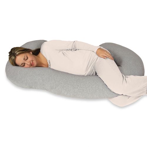  Leachco Snoogle Chic Jersey Total Body Pillow in Heather Grey