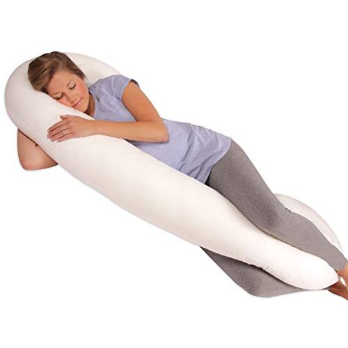  [아마존베스트]Leachco Snoogle Original Maternity/Pregnancy Total Body Pillow, Ivory