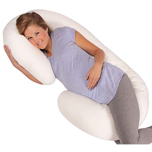  [아마존베스트]Leachco Snoogle Original Maternity/Pregnancy Total Body Pillow, Ivory