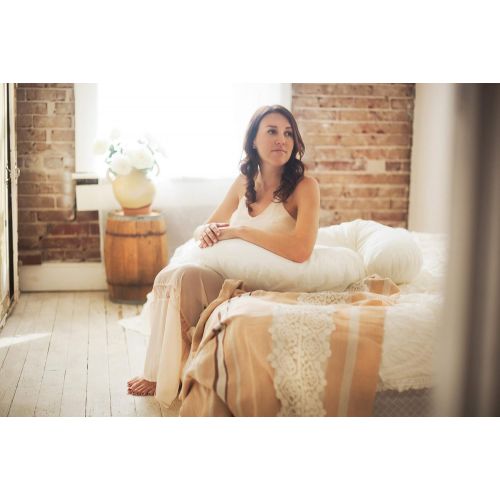  [아마존베스트]Leachco Snoogle Original Maternity/Pregnancy Total Body Pillow, Ivory