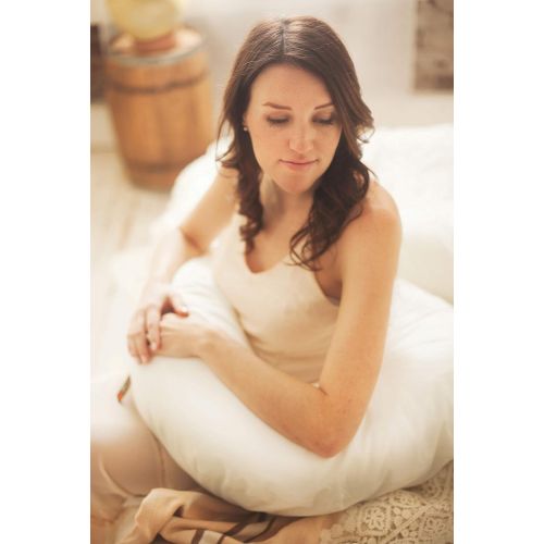  [아마존베스트]Leachco Snoogle Original Maternity/Pregnancy Total Body Pillow, Ivory