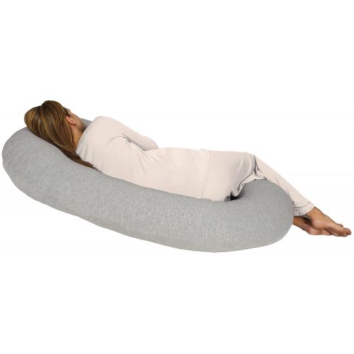  [아마존베스트]Leachco Snoogle Chic Jersey Total Body Pillow - Heather Gray