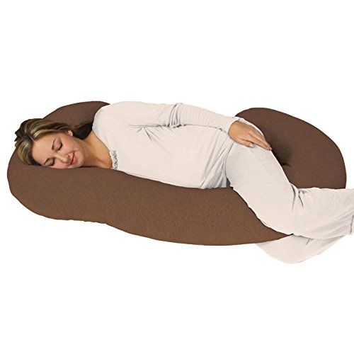  Leachco Snoogle Chic Jersey Total Body Pillow, Brown