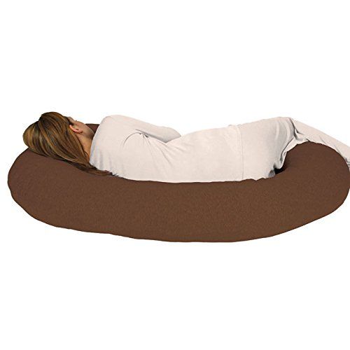  Leachco Snoogle Chic Jersey Total Body Pillow, Brown