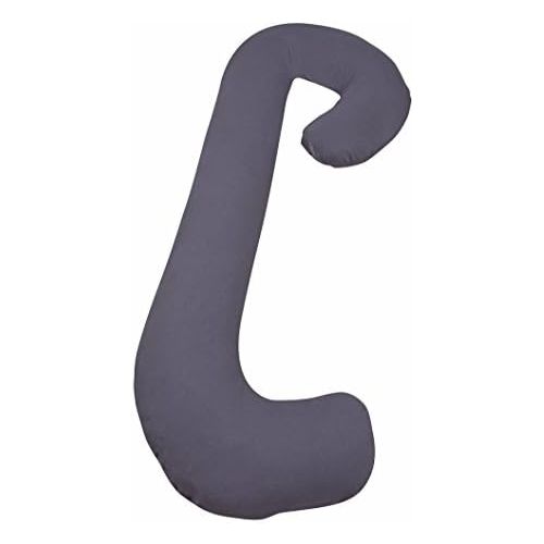  Leachco Snoogle Chic Jersey - Snoogle Total Body Pregnancy Pillow with Easy on-off Zippered Cover -Sky Gray Jersey