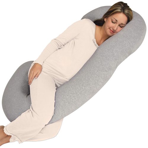  Leachco Snoogle Chic Jersey Total Body Pillow - Heather Gray