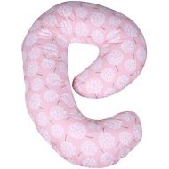 Leachco Snoogle Mini Chic - Compact Side Sleeper Pregnancy Pillow - Dandelion Peach