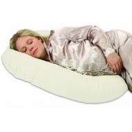Leachco Snoogle Mini - Compact Side Sleeper Pregnancy Pillow - Ivory