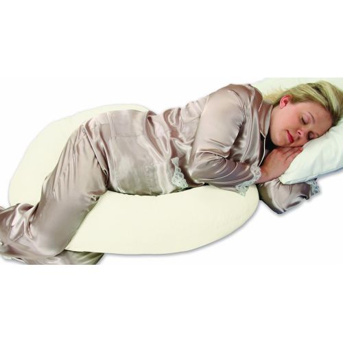  Leachco Snoogle Mini - Compact Side Sleeper Pregnancy Pillow - Ivory