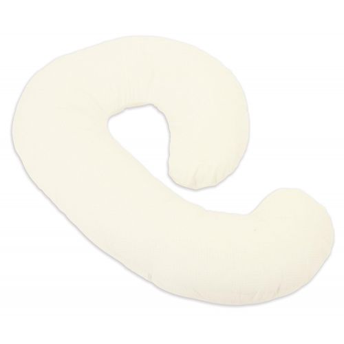  Leachco Snoogle Mini - Compact Side Sleeper Pregnancy Pillow - Ivory