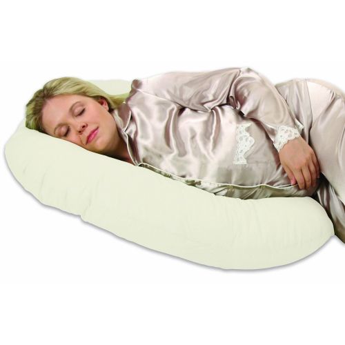  Leachco Snoogle Mini - Compact Side Sleeper Pregnancy Pillow - Ivory