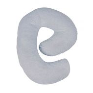 Leachco Snoogle Mini Chic Jersey - Compact Side Sleeper Pregnancy Pillow - Heather Gray