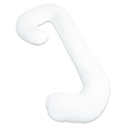  Leachco Snoogle Chic Supreme with 100% Sateen Cotton PregnancyMaternity Pillow, Soothing White