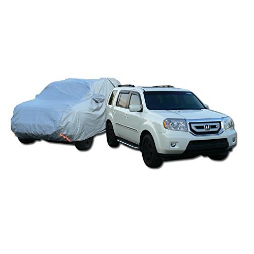  Leader R&L Racing 5100Mm 4 Layer Waterproof Anti Uv Rain Resistant SUV Car Cover+Mirror Pocket