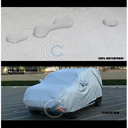  Leader R&L Racing 5100Mm 4 Layer Waterproof Anti Uv Rain Resistant SUV Car Cover+Mirror Pocket