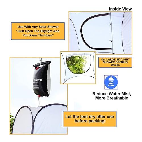  Leader Accessories Pop Up Shower Tent Dressing Changing Tent Pod Toilet Tent 4' x 4' x 78