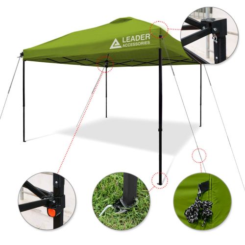  Leader Accessories Instant Pop Up Canopy Straight Leg Wheeled Carry Bag Included