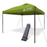 Leader Accessories Pop Up Canopy Tent 10x10 Canopy Instant Canopy Shelter Straight Leg Including Wheeled Carry Bag, Green