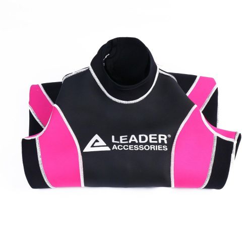  Leader Accessories Womens Wetsuit 2.5mm Black/Pink Fullsuit Jumpsuit Wetsuit