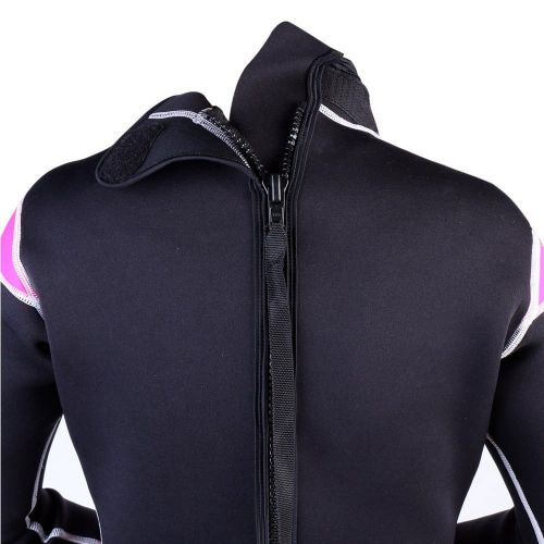  Leader Accessories Womens Wetsuit 2.5mm Black/Pink Fullsuit Jumpsuit Wetsuit