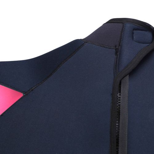  Leader Accessories Womens 5mm Black/Pink/Gray Wetsuit for Scuba Diving Fullsuit Jumpsuit