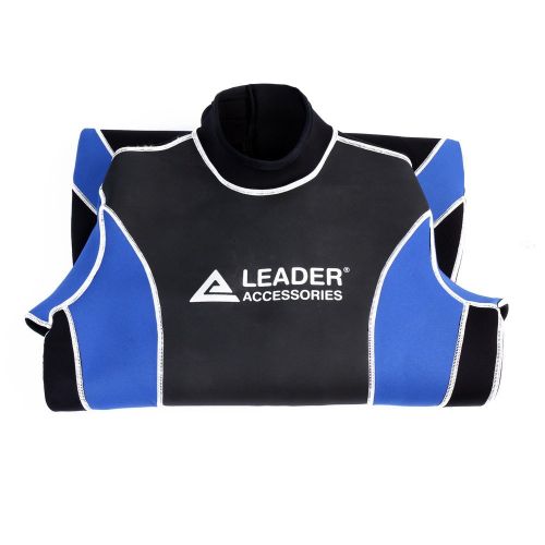  Leader Accessories 2.5mm Black/Blue Mens Fullsuit Jumpsuit Wetsuit