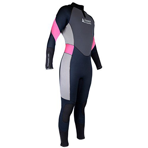  Leader Accessories Womens 5mm BlackPinkGray Wetsuit for Scuba Diving Fullsuit Jumpsuit