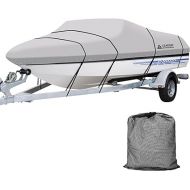 Leader Accessories Solution Dyed Waterproof Trailerable Runabout Boat Cover Fit V-Hull Tri-Hull Fishing Ski Pro-Style Bass Boats, Full Size