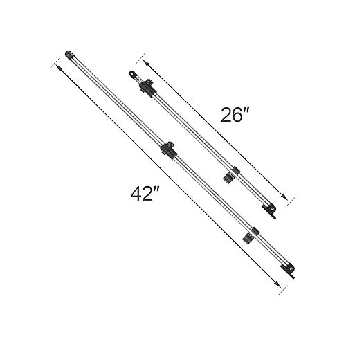  Leader Accessories Adjustable Bimini Top Rear Support Poles Universal Fit for 3-4 Bow Bimini Tops 1