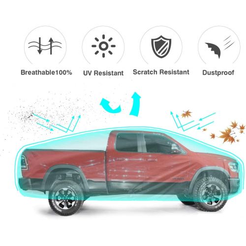  [아마존 핫딜] [아마존핫딜]Leader Accessories Pick Up Truck Cover 3 Layer Dustproof Windproof UV Protection Car Cover Up to 208