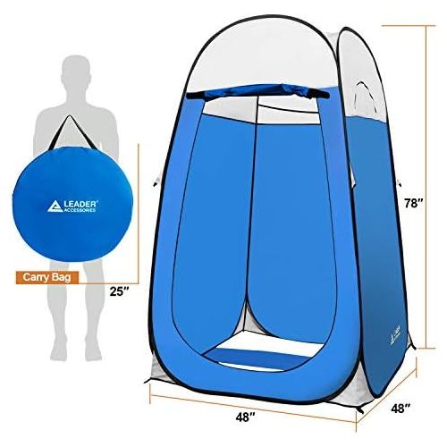  Leader Accessories Pop Up Shower Tent Dressing Changing Tent Pod Toilet Tent 4 x 4 x 78(H) Big Size