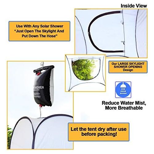 Leader Accessories Pop Up Shower Tent Dressing Changing Tent Pod Toilet Tent 4 x 4 x 78(H) Big Size