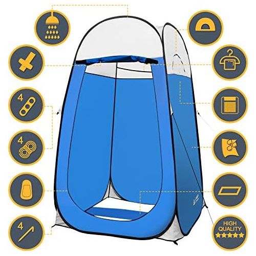  Leader Accessories Pop Up Shower Tent Dressing Changing Tent Pod Toilet Tent 4 x 4 x 78(H) Big Size