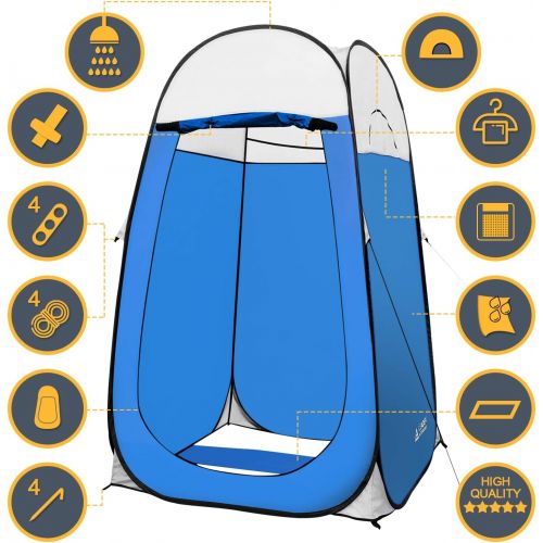  Leader Accessories Pop Up Shower Tent Dressing Changing Tent Pod Toilet Tent 4 x 4 x 78(H) Big Size