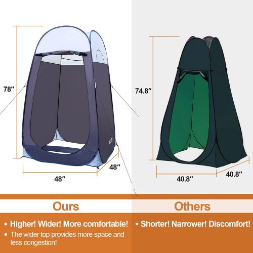  Leader Accessories Pop Up Shower Tent Dressing Changing Tent Pod Toilet Tent 4 x 4 x 78(H) Big Size