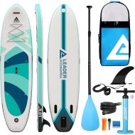 Leader Accessories Inflatable Stand Up Paddle Board 106x33x6 ISup for All Skill Levels with SUP Accessories Including Adjustable Paddle, Backpack, Leash, Hand Pump