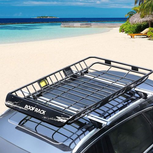  Leader Accessories Upgraded Roof Rack with 150 LB Capacity Extension 64x 39x 5 Car Top Luggage Holder Carrier Basket Fit for SUV Truck Cars