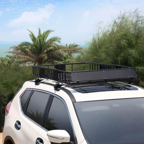  Leader Accessories Roof Rack Cargo Basket with 150LB Capacity Car Top Luggage Carrier 64x 39x 6 Fit for SUV Truck Cars